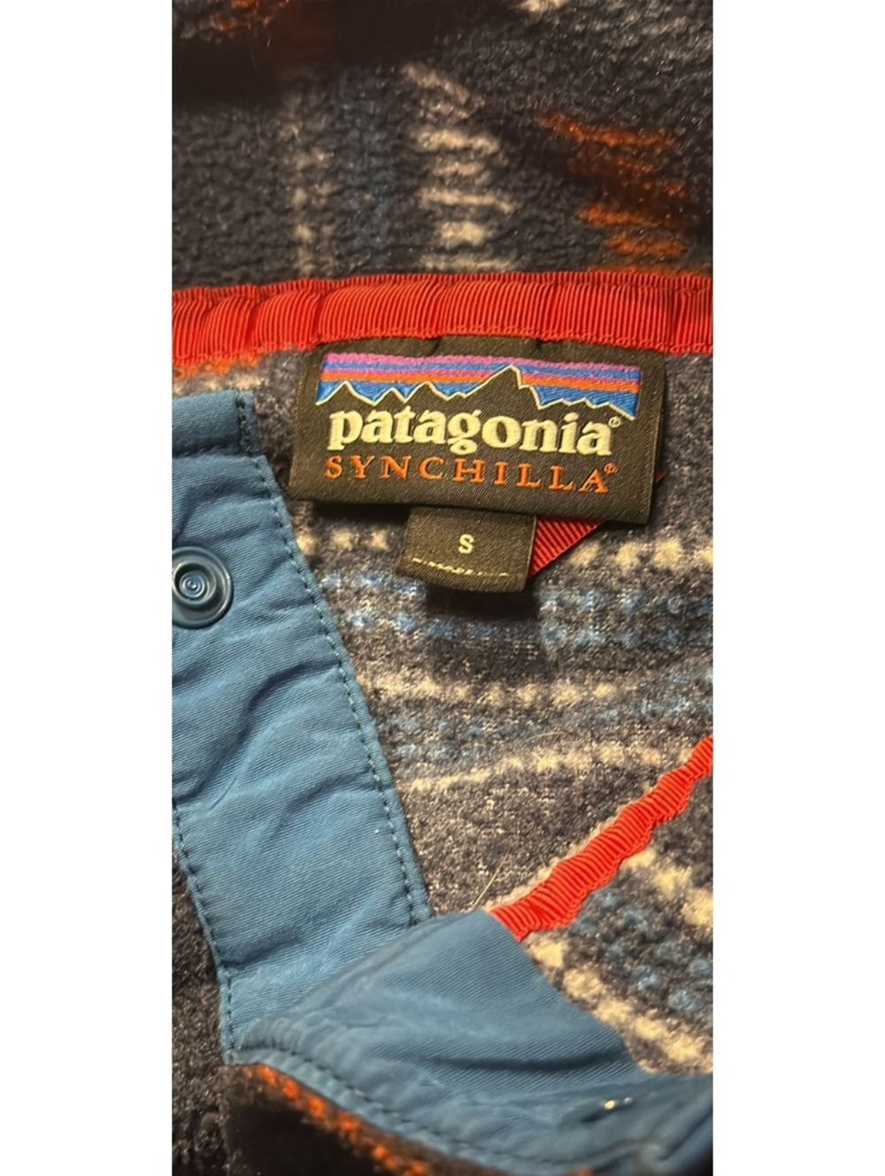 Patagonia Synchilla Snap-T Fleece Pullover blue River Tribe Man Size S